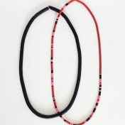 Coconut Necklaces – Pink Red Black – Set of 2