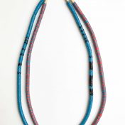 Snake Bead Necklaces – Blue Red – Set of 2