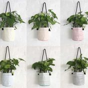 Bespoke Stripes – Planting Container Bag – Size Medium – Hanging – Growbag
